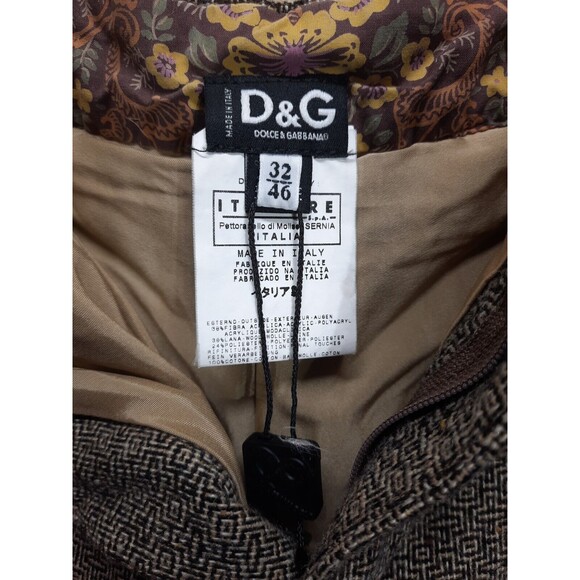 Dolce & Gabbana D&G Brown Wool Blend Woman Bermuda Shorts Size 32/46 - Picture 5 of 15
